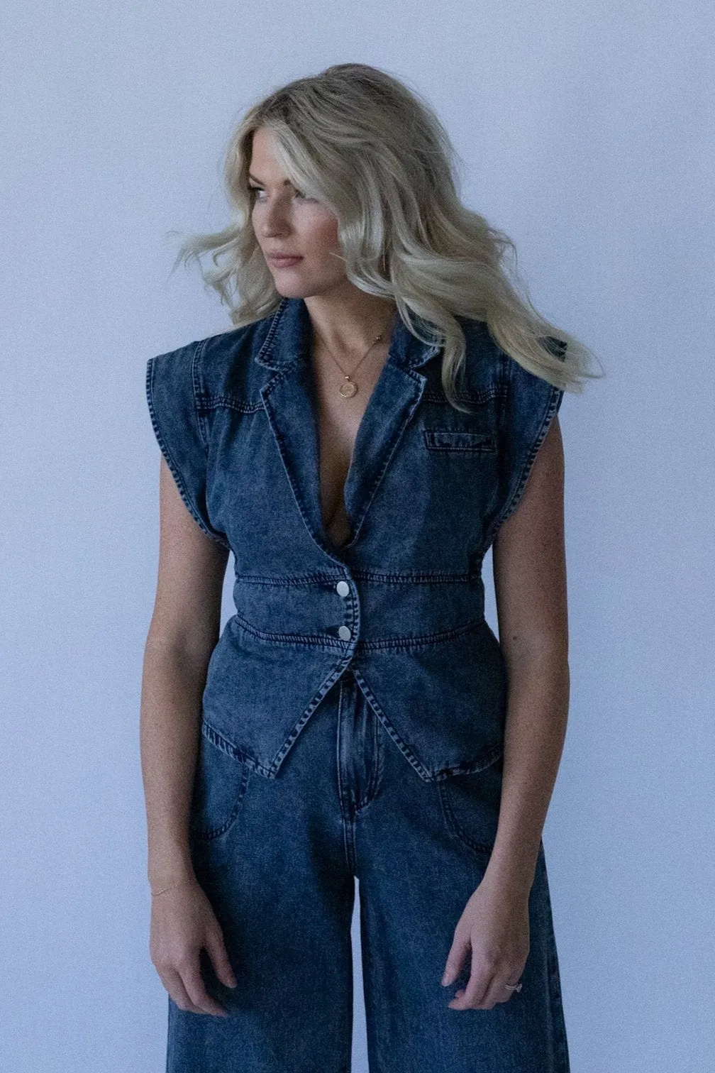 Upscale Denim Vest