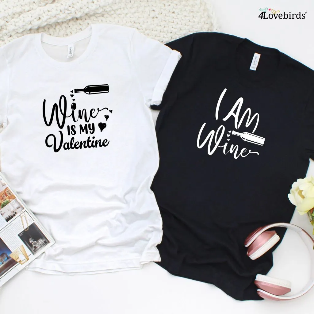 Valentine Wine Lovers Matching Outfits: Fun Gift for Foodie Couples Set