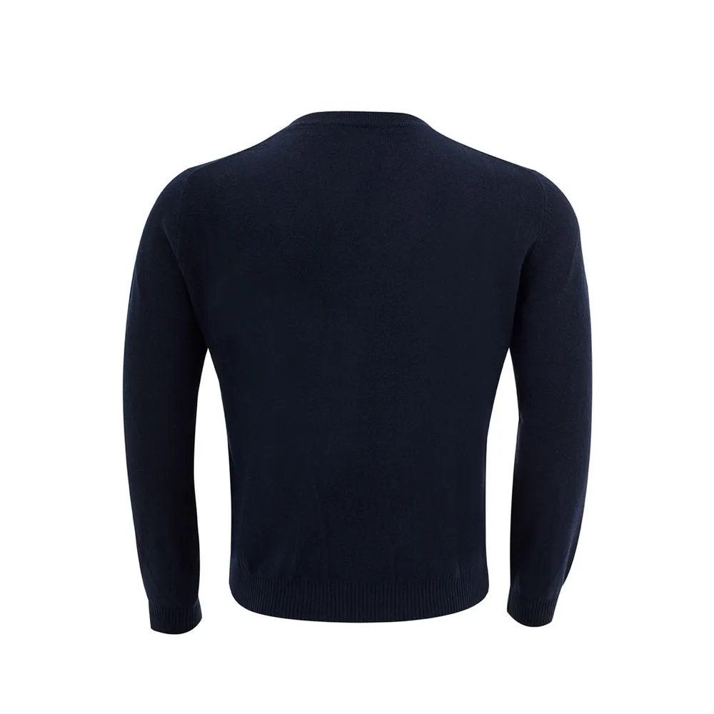 Valentino Elegant Blue Wool Men's Sweater