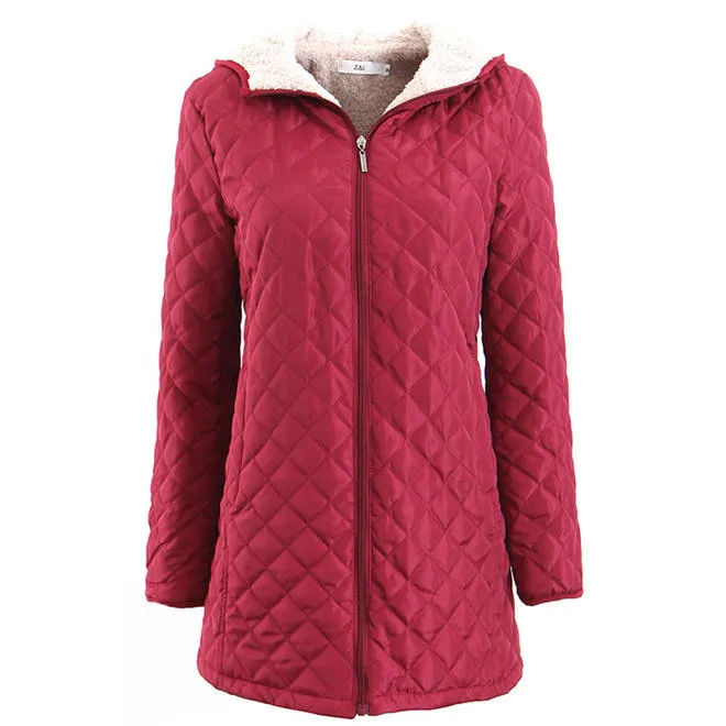 Women Relax Fit Zip Up Warm Padded Jacket - WJC23290