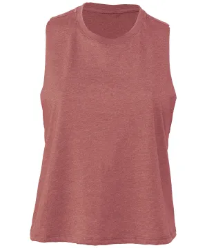 Womens racerback cropped tank | Heather Mauve