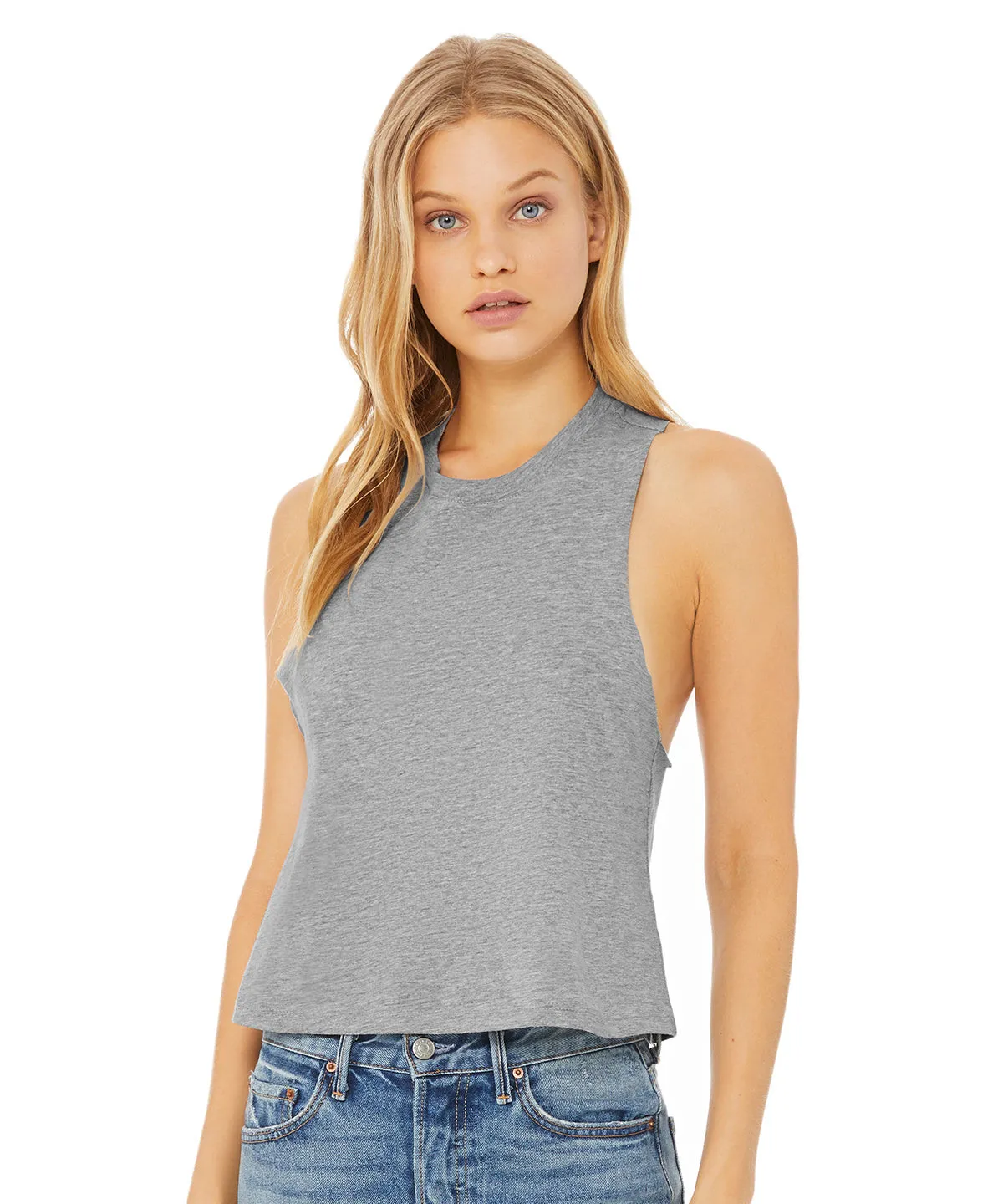 Womens racerback cropped tank | Heather Mauve